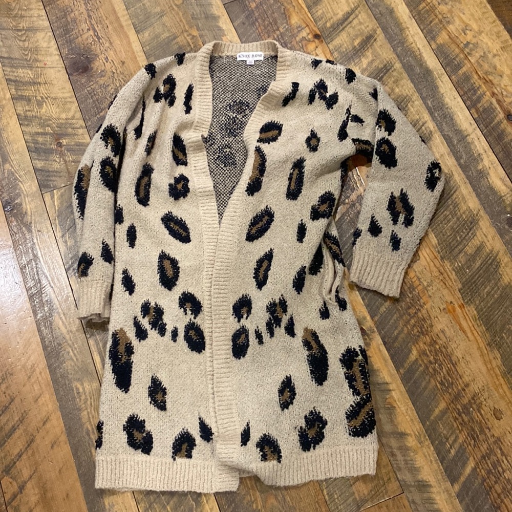 Leopard Knox Rose long cardigan